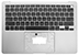 Top Case w/ Keyboard NO Trackpad, ANSI, Silver for MacBook Air 13-inch Retina (Early 2020)